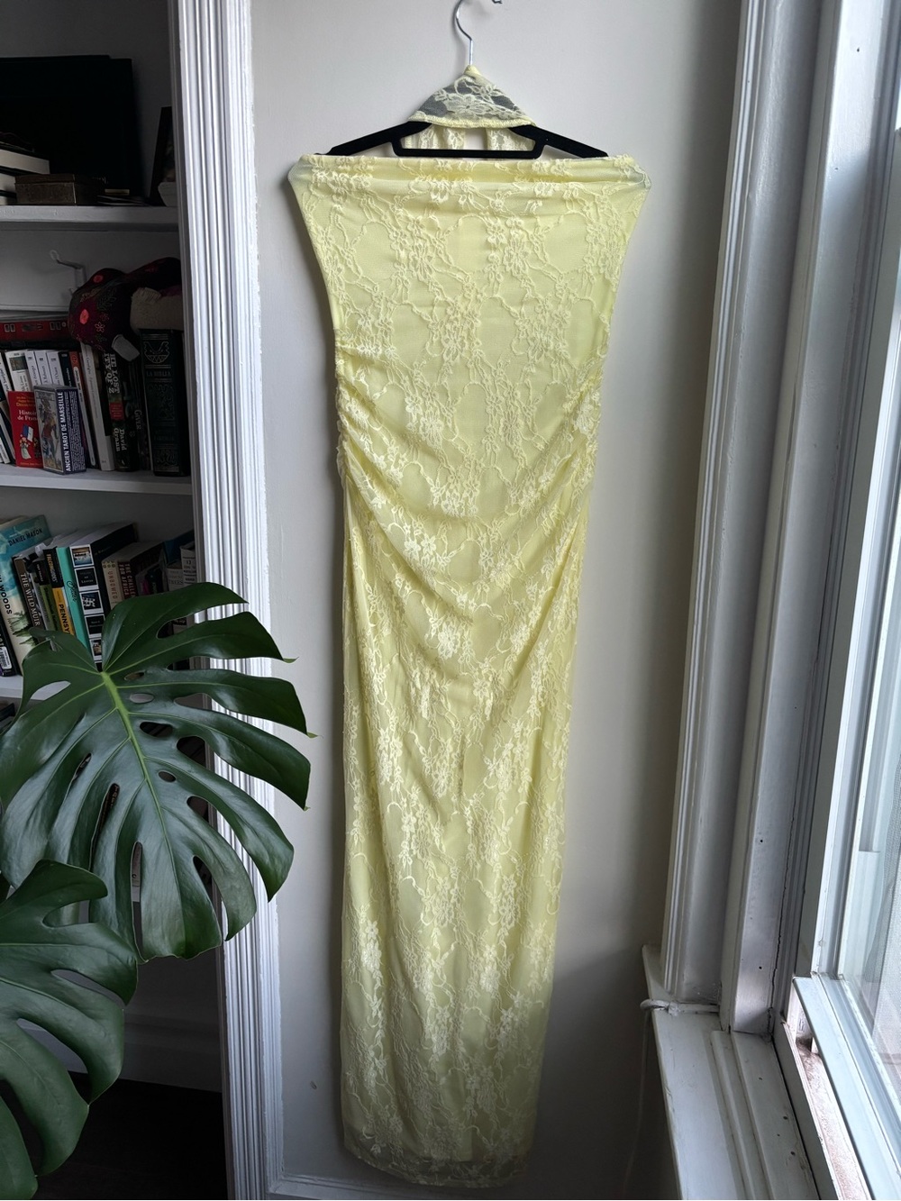 Lucy in the Sky Pale Yellow Lace Slip Dress